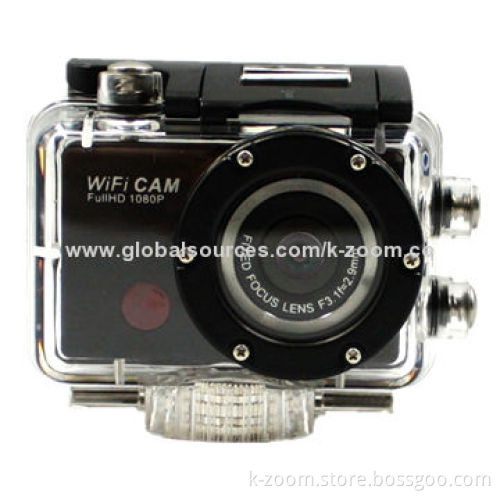 Sports DV with viewing angle of 120 degrees, wide-angle lens, 1920*1080P at 30fps